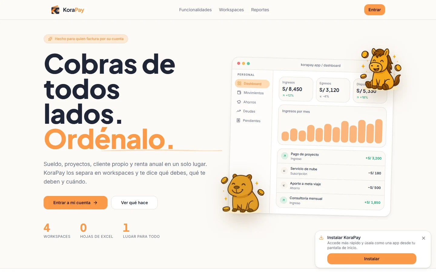 Contenido de la aplicación