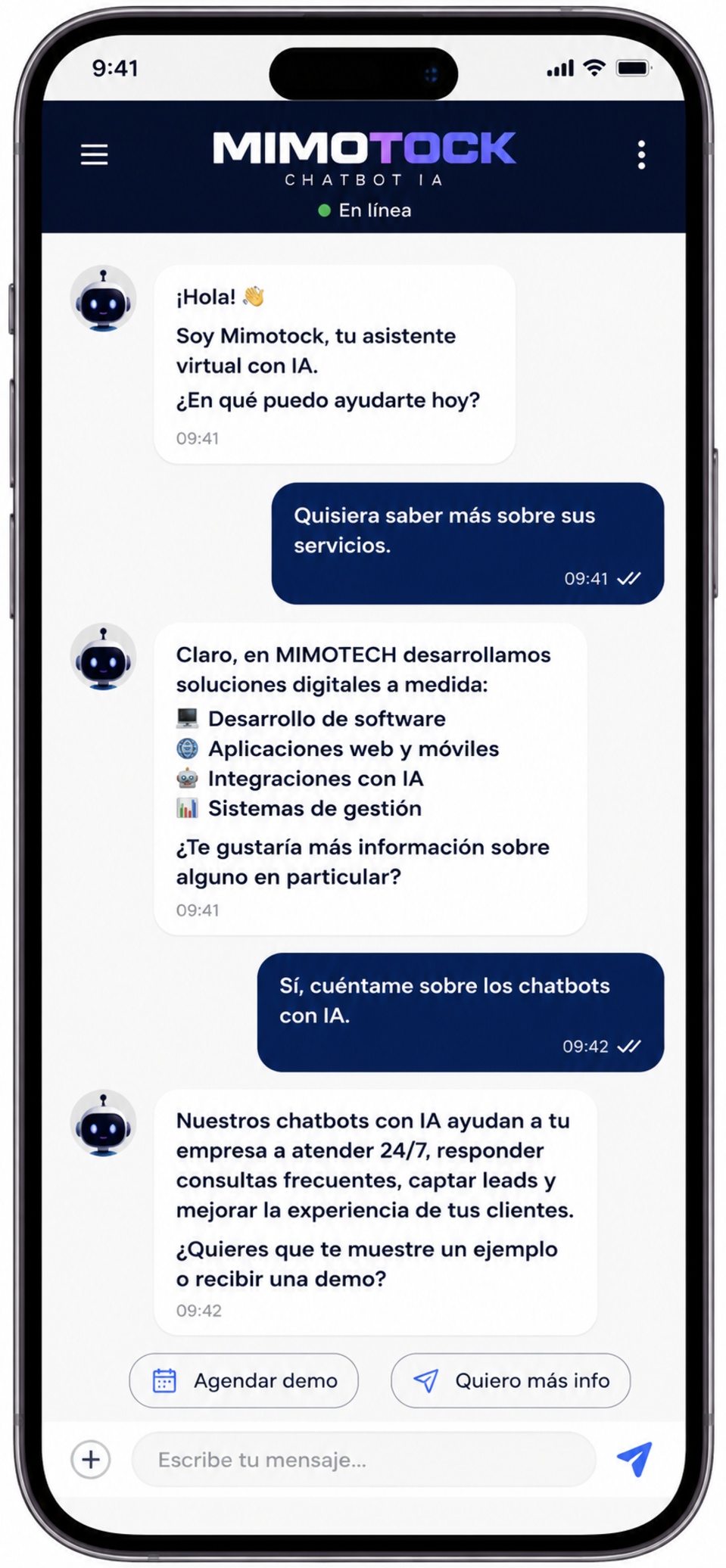 Contenido de la aplicación