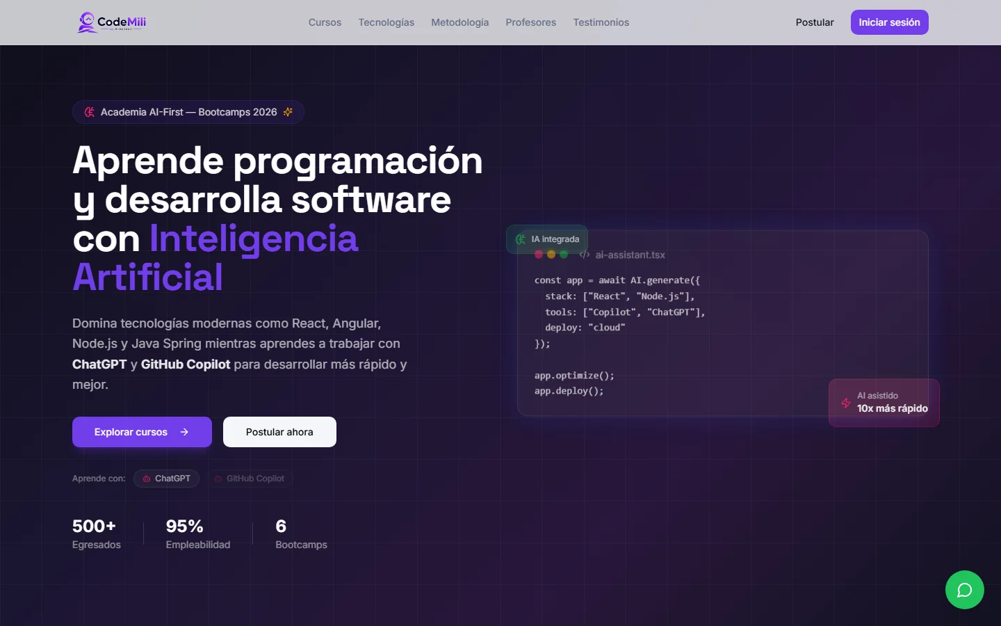 Contenido de la aplicación